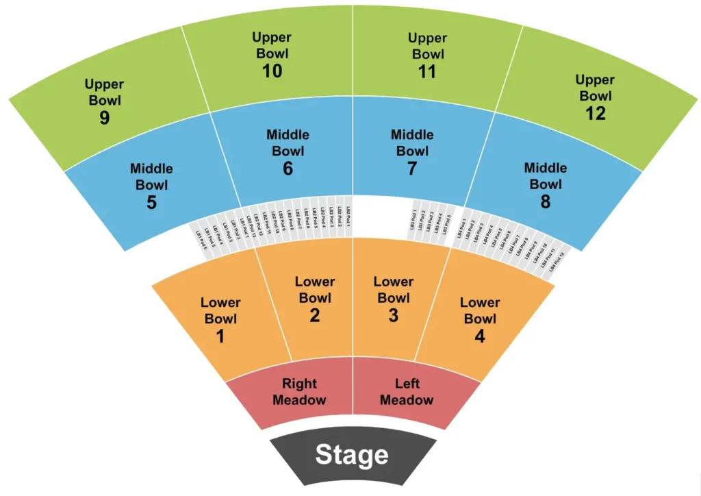 FROST AMPHITHEATER SEATING CHART